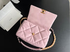 19 Klapptasche 30 Rosa Ziegenleder 
