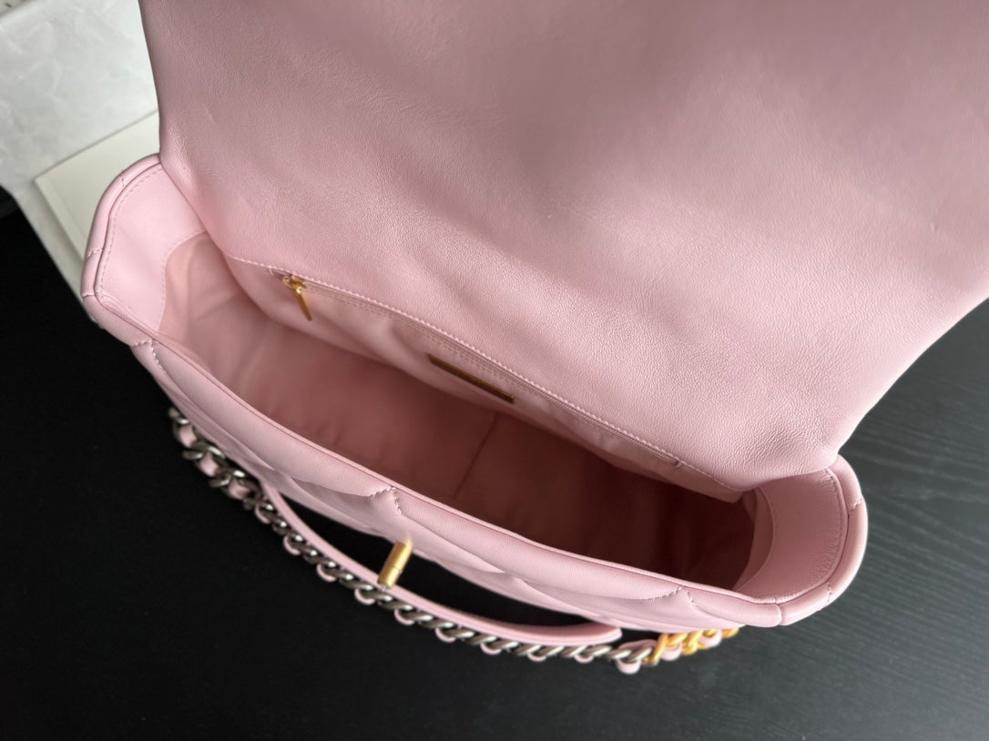 19 Klapptasche 30 Rosa Ziegenleder 