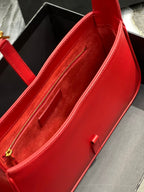 LE 5 A 7 23 ROTES LAMMLEDER GOLDENE BESCHLÄGE