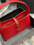 LE 5 A 7 23 ROTES LAMMLEDER GOLDENE BESCHLÄGE