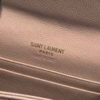 Kartenetui aus MONOGRAM 12 rosafarbenem Lachs-Kalbsleder