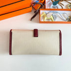 JIGE ELAN 29 CLUTCH IN WHITE CALFSKIN WITH GARNET RED LIZARD SKIN (MADE-TO-ODER)
