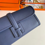 JIGE ELAN 29 CLUTCH IN NAVY BLUE CALFSKIN