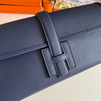 JIGE ELAN 29 CLUTCH IN NAVY BLUE CALFSKIN