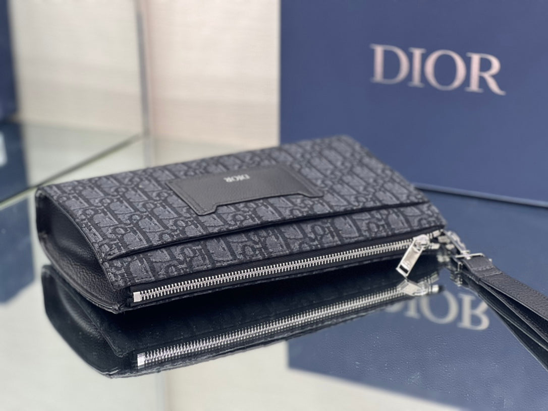 SADDLE 28 Tasche in Schwarz Obliqué Jacquard