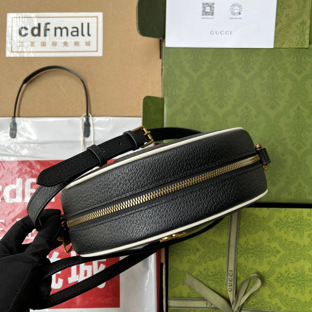 GGxADIDAS OPHIDIA SCHULTERTASCHE 22 IN SCHWARZ-WEISSEM KALBSLEDER