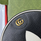 GGxADIDAS OPHIDIA SCHULTERTASCHE 22 IN SCHWARZ-WEISSEM KALBSLEDER