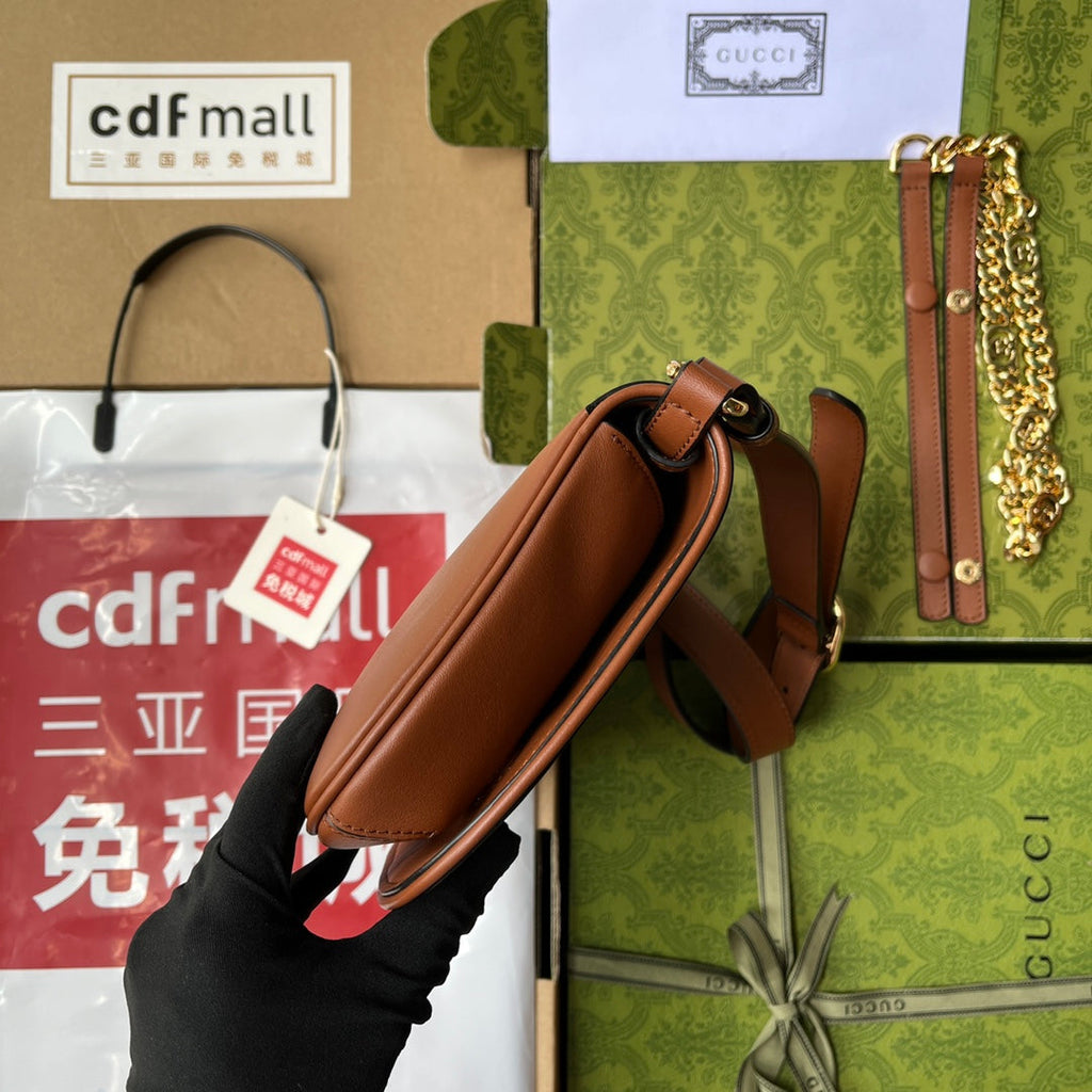 BLONDIE SCHULTERTASCHE 28 IN BRONZEBRAUN LAMMLEDER GOLDENE BESCHLÄGE