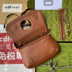 BLONDIE SCHULTERTASCHE 28 IN BRONZEBRAUN LAMMLEDER GOLDENE BESCHLÄGE