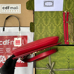 BLONDIE SCHULTERTASCHE 28 IN ROTES LAMMLEDER GOLDENE BESCHLÄGE