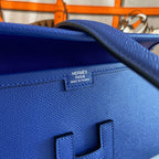 JIGE ELAN 29 CLUTCH IN COBALT BLUE CALFSKIN
