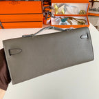 KELLY CUT 31 IN WOOD BROWN CALFLED WITH GOLD HARDWARE