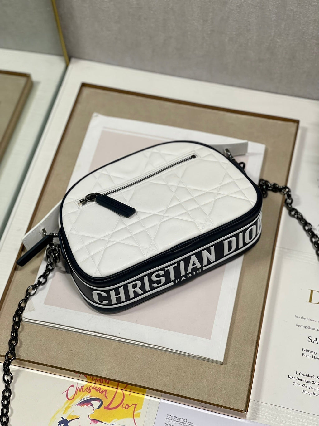 VIBE HOBO 22 TASCHE AUS WEISSEM KALBSLEDER