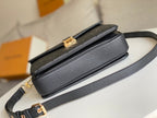 LV 25S Pochette Métis 25 in Schwarz, Monogramm-beschichtetes Canvas, goldene Beschläge
