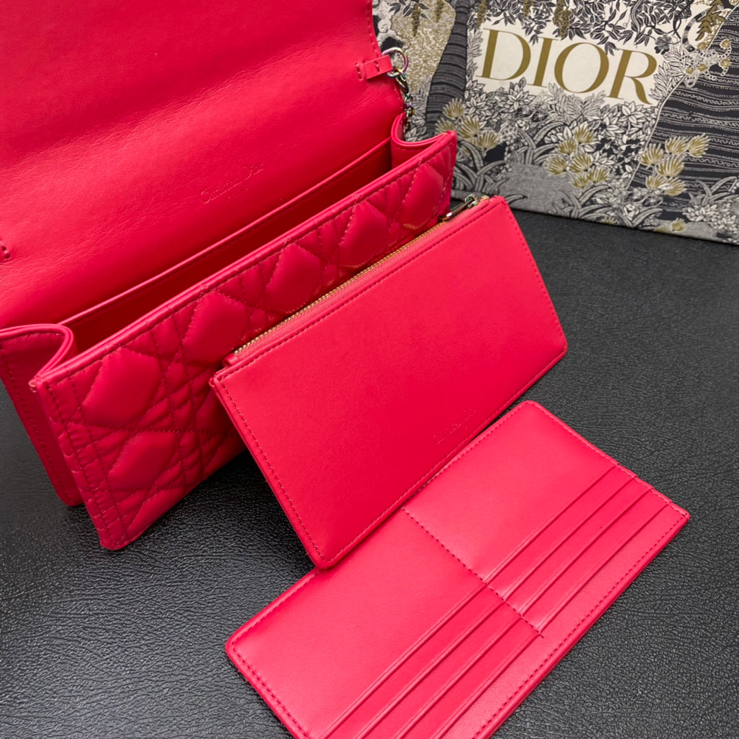 CARO SLIM POUCH 21 BAG IN KIRSCHERROTEM KALBSLEDER