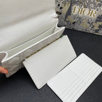 CARO SLIM POUCH 21 BAG IN WHITE CALFSKIN