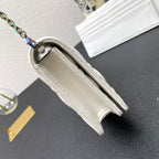 CARO SLIM POUCH 21 BAG IN WHITE CALFSKIN