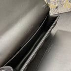 CARO SLIM POUCH 21 BAG IN BLACK CALFSKIN