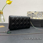 CARO SLIM POUCH 21 BAG IN BLACK CALFSKIN