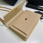 SUNSET MEDIUM 22 IN BEIGE CALFLEDER GOLDENE HARDWARE