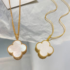 ¡®Jewelicorn¡¯CLOVER 25MM MOP LARGE PENDANT NECKLACE