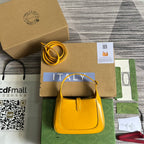 GG JACKIE MINI 19 SHOULDER BAG IN YELLOW CALFSKIN