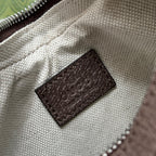 ATTACHE MINI BAG 23 IN BEIGE GG UND BRAUNEM BESATZ AUS KALBSLEDER