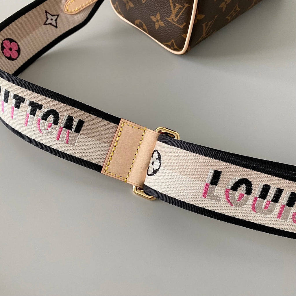 SPEEDY BANDOULIERE 25 BRAUN MONOGRAMM LEINWAND