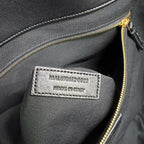 ICARE 58 MAXI EINKAUFSTASCHE IN SCHWARZEM LAMMLEDER, GOLD-TONE-METALLIC