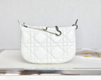MINI CARO BAG 25 IN WHITE LAMBSKIN