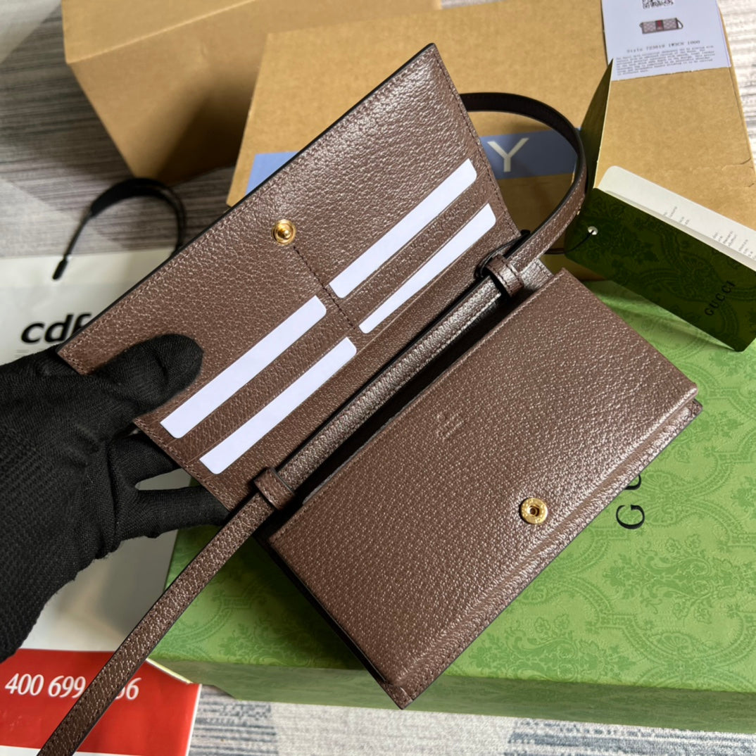 MINI 19 OPHIDIA TASCHE AUS BRAUNES KALBSLEDER UND BEIGEM CANVAS