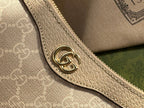 OPHIDIA GG KLEINE 25 HANDTASCHE BEIGE UND WEISS SUPREME CANVAS