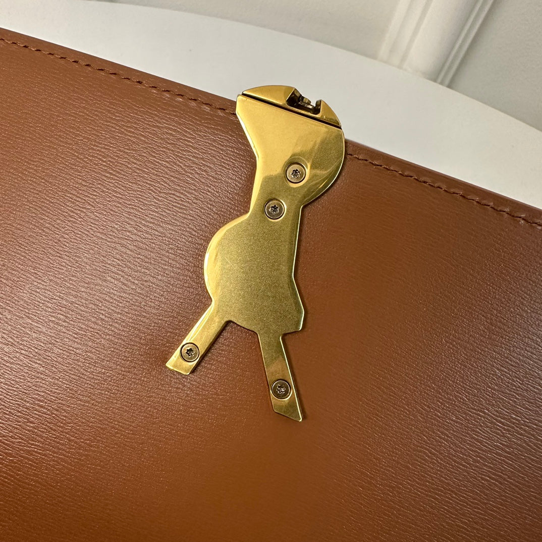 SOLFERINO 23 SATCHEL IN BOX ZIMTBRAUNES KALBSLEDER