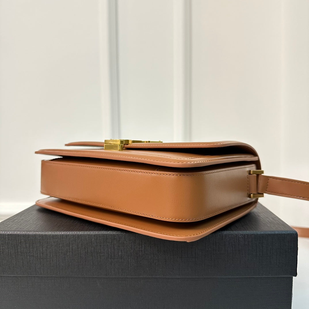 SOLFERINO 23 SATCHEL IN BOX ZIMTBRAUNES KALBSLEDER