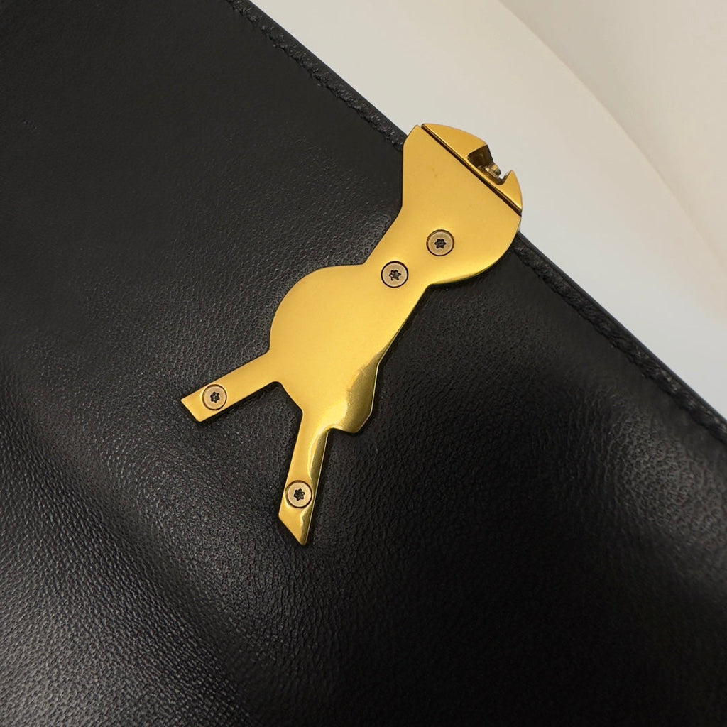 SOLFERINO 23 SATCHEL IN BOX SCHWARZES KALBSLEDER