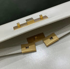 MANHATTAN 29 TOP-HANDLE AUS GLATTEM WEISSEM KALBSLEDER