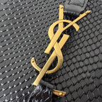 LE 5 À 7 HANDTASCHE 24 IN SCHLANGENMUSTER SCHWARZES KALBSLEDER