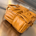 CANDY ARCO TOTE 20 IN RAW SIENNA SOFT LAMBSKIN