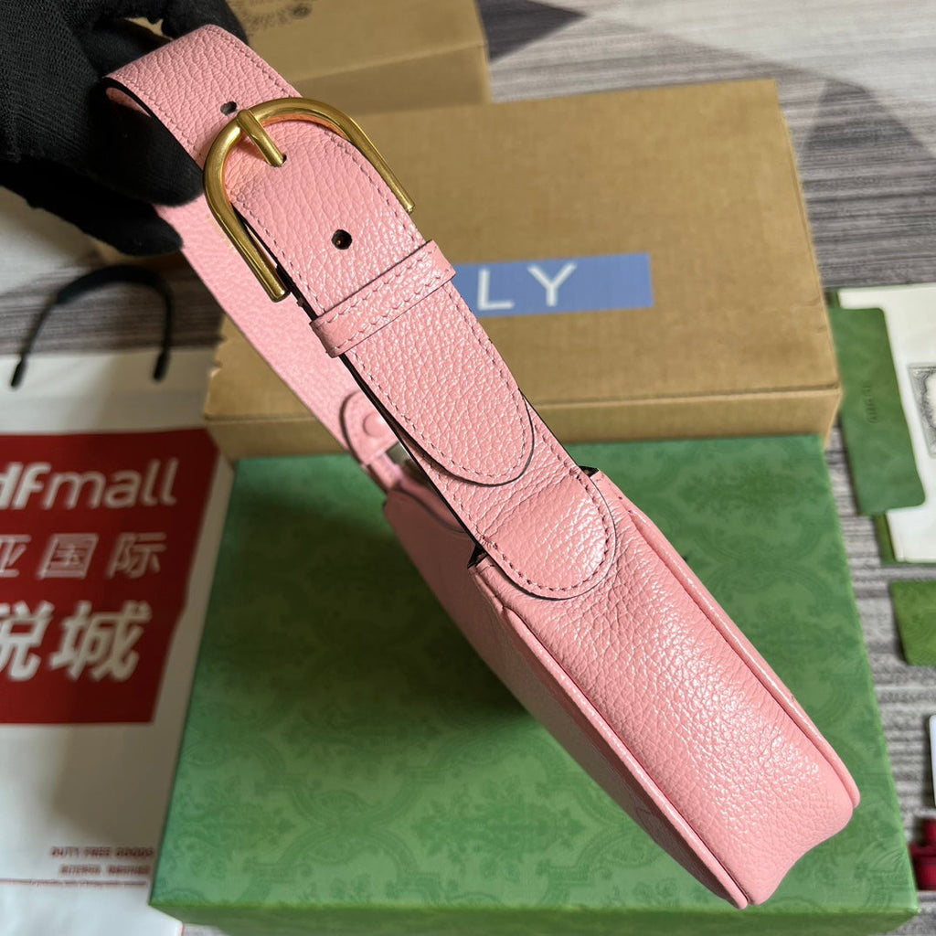 APHRODITE MINI 21 SCHULTERTASCHE IN HELLROSA KALBSLEDER