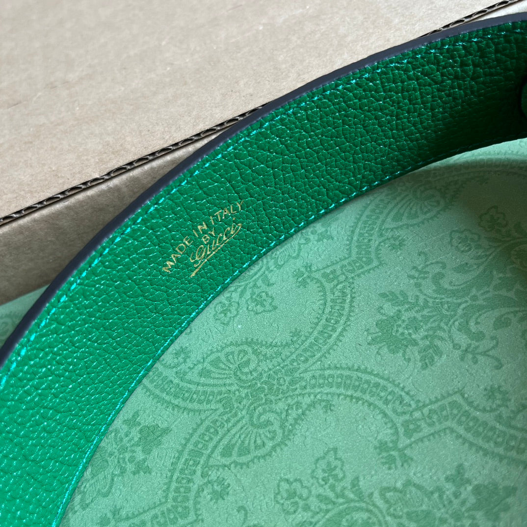 APHRODITE MINI 21 SCHULTERTASCHE IN SMARAGDGRÜNEM KALBSLEDER