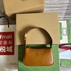 APHRODITE MINI 21 SCHULTERTASCHE IN KARAMELLBRAUNEM KALBSLEDER