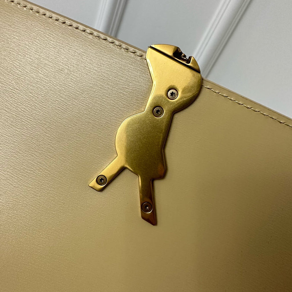 SOLFERINO 23 SATCHEL IN BOX BEIGE CREME KALBSLEDER