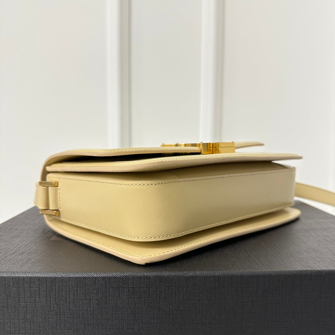 SOLFERINO 23 SATCHEL IN BOX BEIGE CREME KALBSLEDER