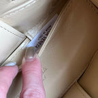 CANDY ARCO TOTE 20 IN BEIGE WEICHES LAMMLEDER