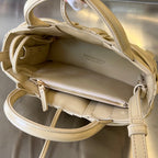 CANDY ARCO TOTE 20 IN BEIGE WEICHES LAMMLEDER