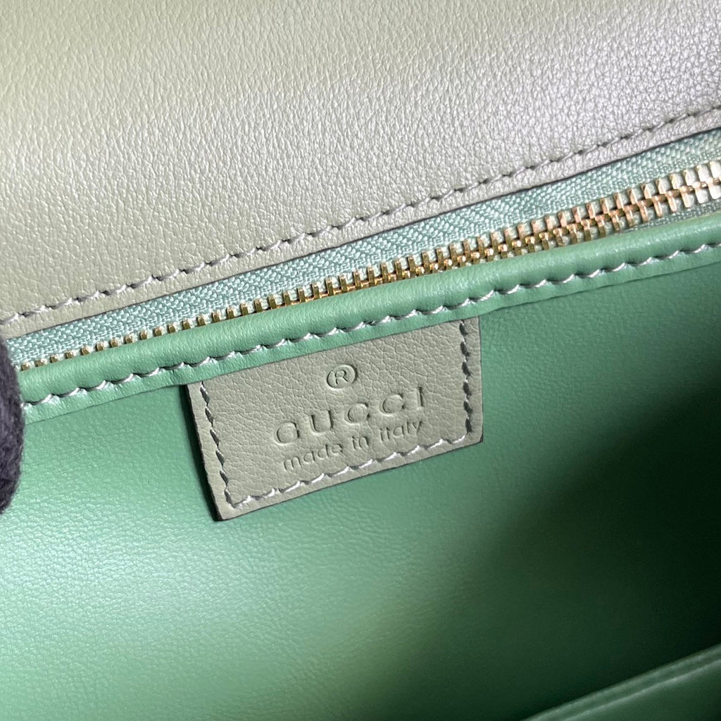 BLONDIE 23 HANDTASCHE HELLGRÜNES KALBSLEDER