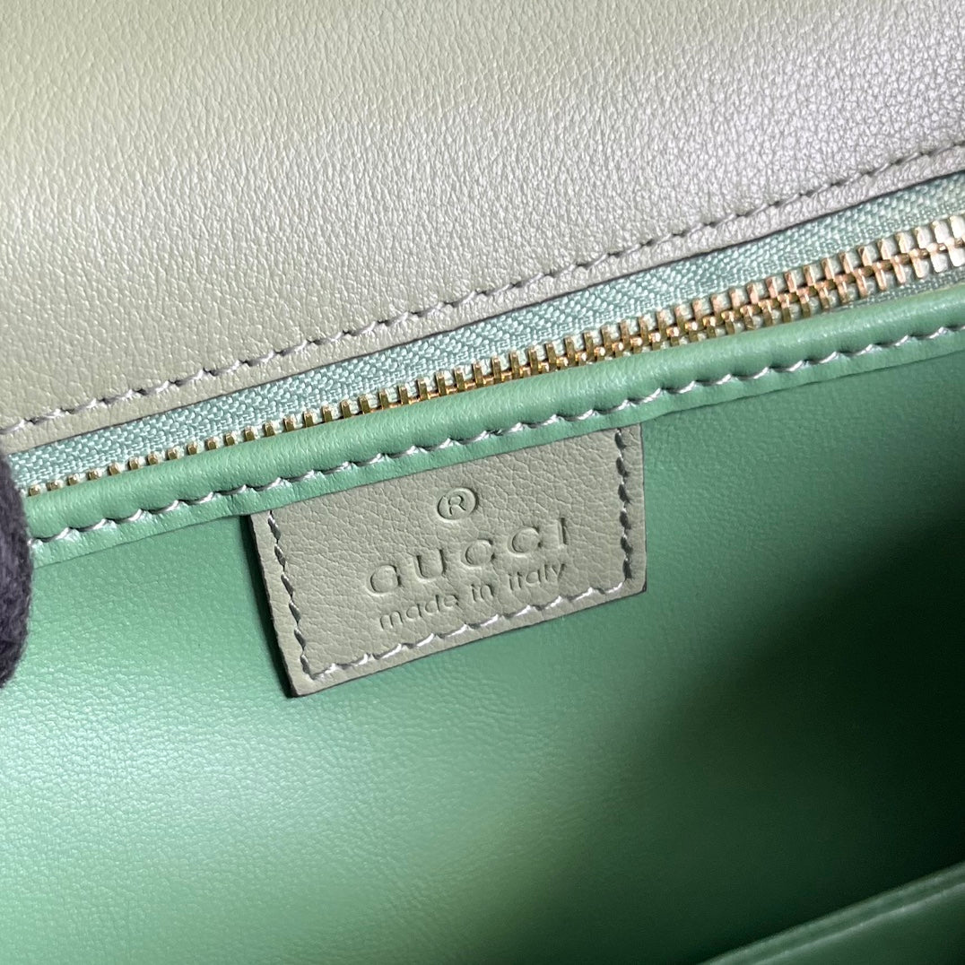 BLONDIE 23 HANDTASCHE HELLGRÜNES KALBSLEDER