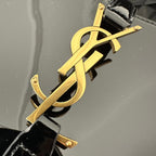 MINI 19 SCHWARZES GLÄNZENDES KALBSLEDER HOBO