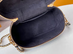 LV 25S VANITY 19 IN DARK BROWN MONOGRAM COATED CANVAS LEATHER TRIM BLACK