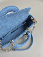 D-JOY TASCHE 22 IN HELLBLAUEM MACROCANNAGE-DENIM